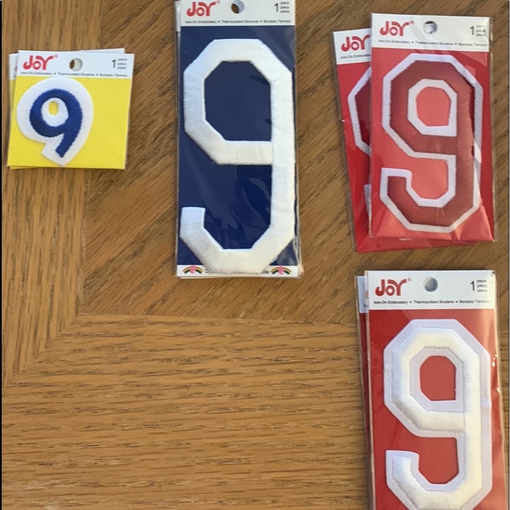 NEW Lot of (23 Total) Number “9” Iron-On Patches (VARIOUS SIZES!)